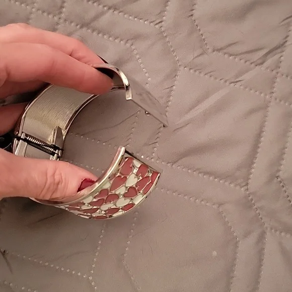 New! Silver Bracelet with Hearts - Picture 3 of 3